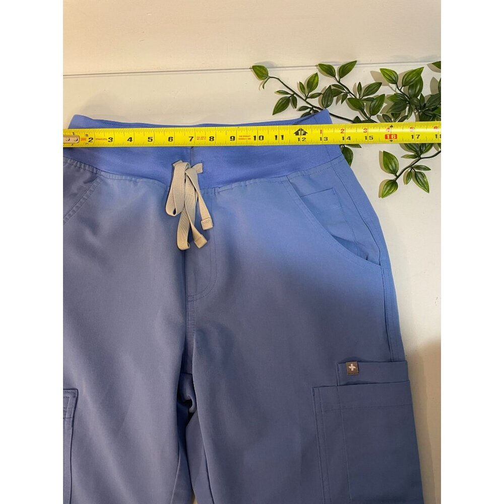 Figs Womens Technical Collection Jogger Scrub Pants In Blue S Adjustable Waist - Picture 10 of 12